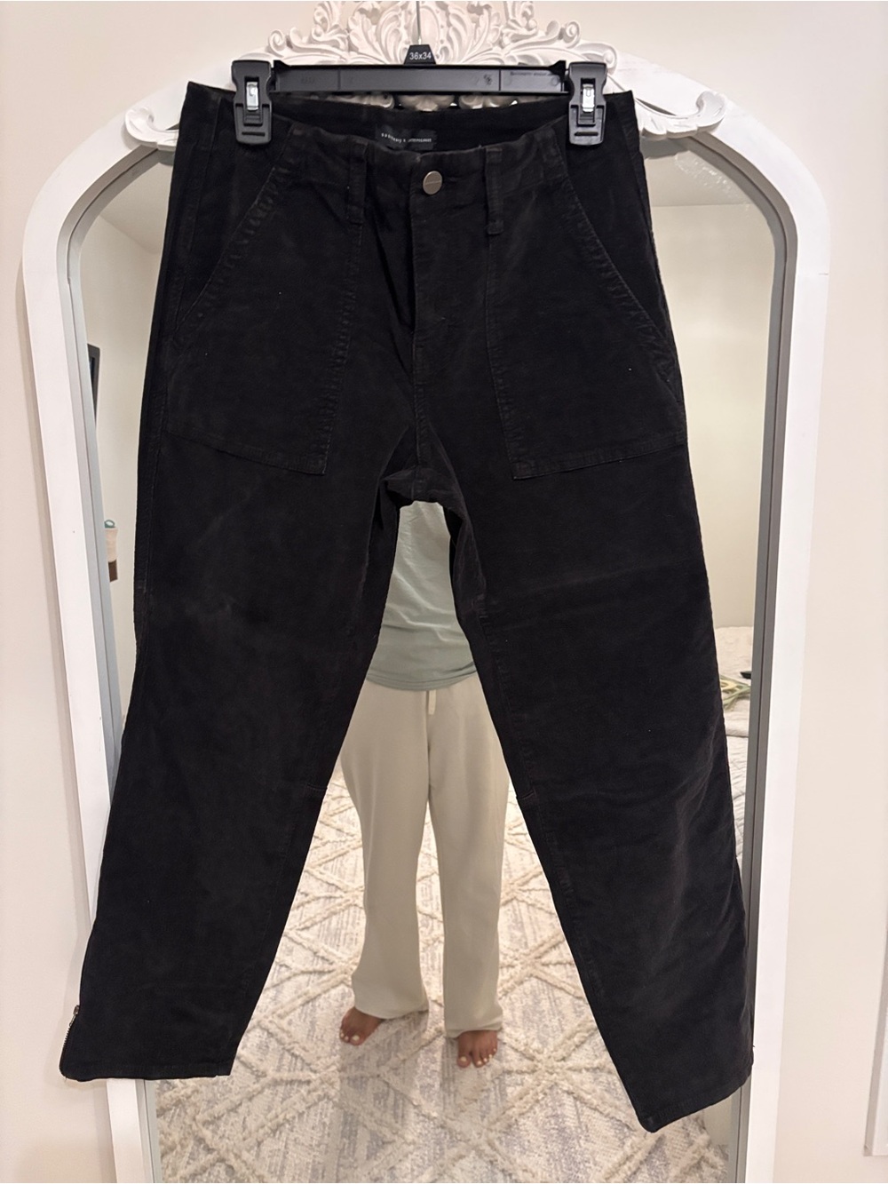 Sanctuary (Anthropologie) Black Corduroy Utility Pants